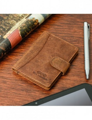 Etui na dokumenty karty skórzane slim Beltimore Jasny  brąz G78 - zdjęcie 7