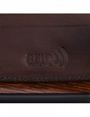 Portfel skórzany męski poziomy klasyczny brązowy RFiD Beltimore D31 - zdjęcie 8