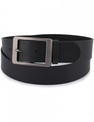Skórzany pasek damski do spodni sukienki czarna skóra nat 4 cm Beltimore D80 - zdjęcie 5