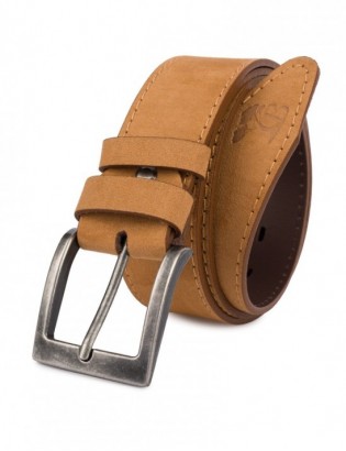 Pasek męski skórzany zamszowy skóra naturalna camel Beltimore W47 - zdjęcie 5