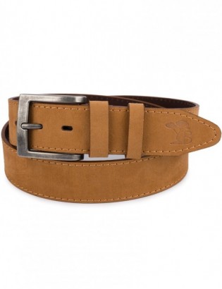 Pasek męski skórzany zamszowy skóra naturalna camel Beltimore W47 - zdjęcie 7