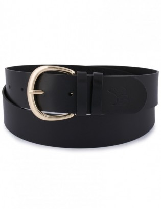 Skórzany pasek damski do spodni sukienki czarna skóra nat 4 cm Beltimore D83 - zdjęcie 7