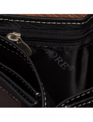 Portfel męski skórzany mały cienki slim Beltimore czarny RFiD P88 - zdjęcie 7