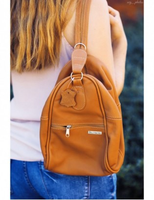 Plecak damski skórzany torebka 2w1 rudy Beltimore 019 - zdjęcie 6