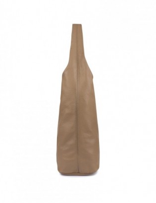 Torebka skórzana damska shopper pojemna A4 skóra naturalna włoska Beltimore taupe U36 - zdjęcie 4