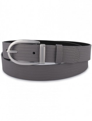 Skórzany pasek damski do spodni sukienki szary skóra nat 3 cm Beltimore D91 - zdjęcie 5