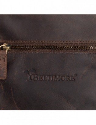 Plecak skórzany saszetka przez ramię crossbody modna 2-komorowa Beltimore N25 - zdjęcie 9