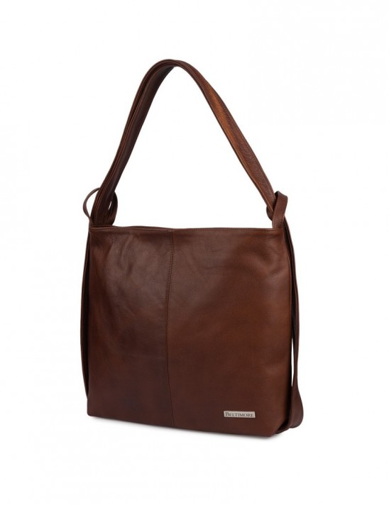 Plecak Torebka Skórzana damska A4 worek Beltimore brązowa U37