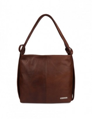 Plecak Torebka Skórzana damska A4 worek Beltimore brązowa U37 - zdjęcie 3