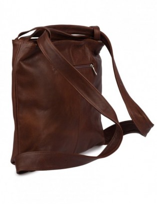 Plecak Torebka Skórzana damska A4 worek Beltimore brązowa U37 - zdjęcie 6