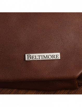 Plecak Torebka Skórzana damska A4 worek Beltimore brązowa U37 - zdjęcie 9