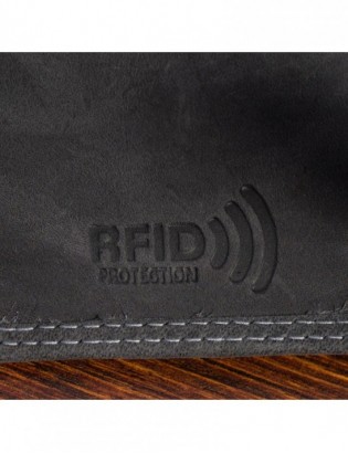Portfel męski skórzany mały pionowy klasyczny czarny RFiD Beltimore S48 - zdjęcie 7