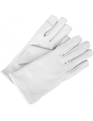 Rękawiczki skórzane damskie białe polar touch finger na dotyk BELTIMORE K25 - zdjęcie 7