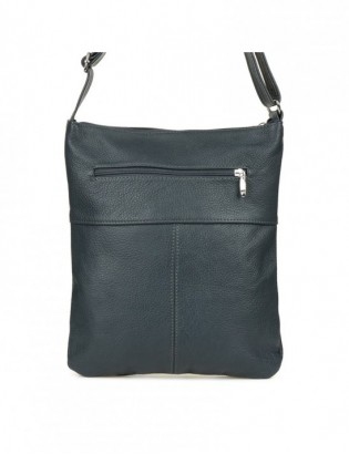 Granatowa torebka skórzana damska listonoszka skóra Beltimore A4 934 - zdjęcie 5