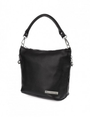 Czarna Damska Torebka Listonoszka Skórzana Włoska skóra Beltimore T75 - zdjęcie 1