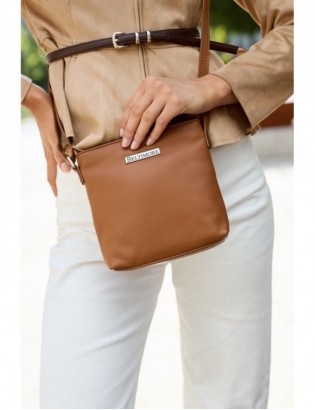 Torebka damska skórzana listonoszka mała premium slim klasyczna brązowa Beltimore L51 - zdjęcie 3
