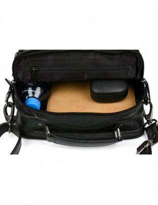 Czarna Beltimore Torba męska Skórzana listonoszka dwukomorowa Q67 - zdjęcie 8