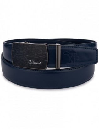 Pasek męski skórzany klamra automatyczna granatowy Beltimore A45 - zdjęcie 8