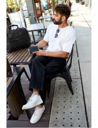 Męski portfel skórzany klasyczny granatowy pionowy Beltimore D49 - zdjęcie 5