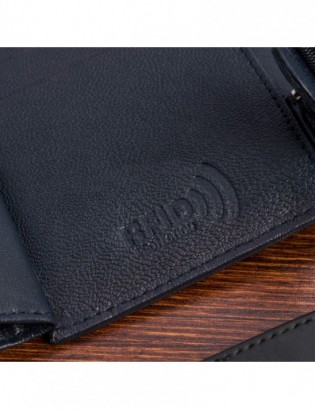 Męski portfel skórzany klasyczny granatowy pionowy Beltimore D49 - zdjęcie 11