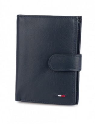 Męski portfel skórzany klasyczny granatowy pionowy Beltimore D49 - zdjęcie 12