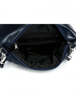 Granatowa Damska Torebka pikowana solidna oryginalna frędzel W91 - zdjęcie 4