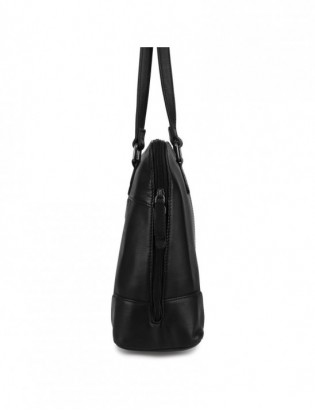 Torebka skórzana damska klasyczna duża A4 na ramię laptopa 13" Beltimore czarna N35 - zdjęcie 7