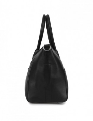 Torebka skórzana damska klasyczna duża A4 na ramię Beltimore czarna N34 - zdjęcie 6