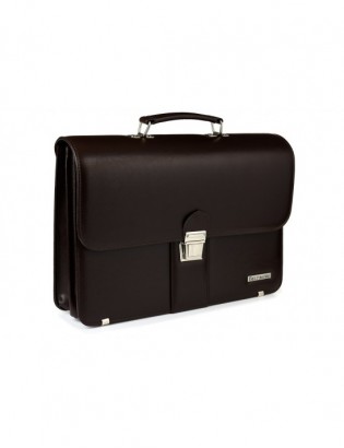 Brązowa męska aktówka Beltimore teczka elegancka pojemna W37 - zdjęcie 1