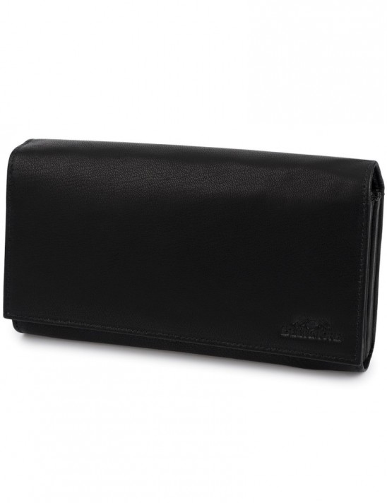 Portfel kelnerski skórzany pojemny do pracy na karty pieniądze czarny duży Beltimore D02