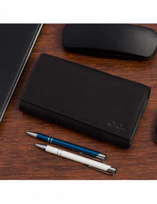 Portfel kelnerski skórzany pojemny do pracy na karty pieniądze czarny duży Beltimore D02 - zdjęcie 2