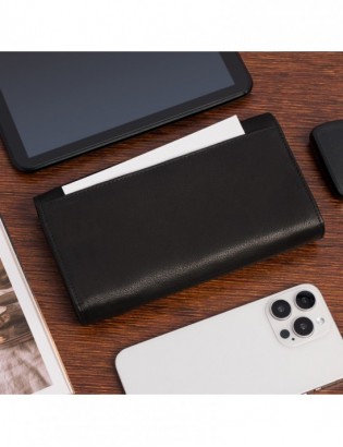 Portfel kelnerski skórzany pojemny do pracy na karty pieniądze czarny duży Beltimore D02 - zdjęcie 3