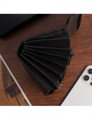 Portfel kelnerski skórzany pojemny do pracy na karty pieniądze czarny duży Beltimore D02 - zdjęcie 7