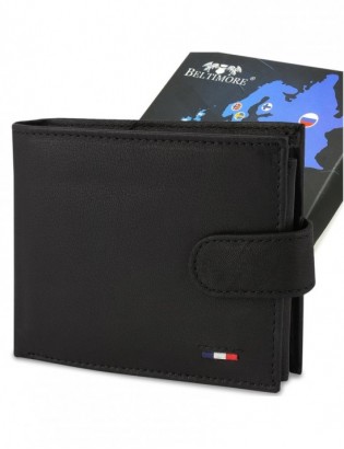 Męski portfel skórzany klasyczny czarny Beltimore D43 - zdjęcie 1