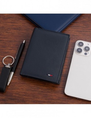 Męski portfel skórzany klasyczny granatowy pionowy Beltimore D45 - zdjęcie 6