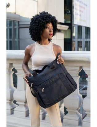 Czarna Damska Torebka Beltimore Lekka Duża A4 J30 - zdjęcie 3