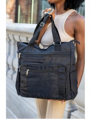 Czarna Damska Torebka Beltimore Lekka Duża A4 J30 - zdjęcie 4