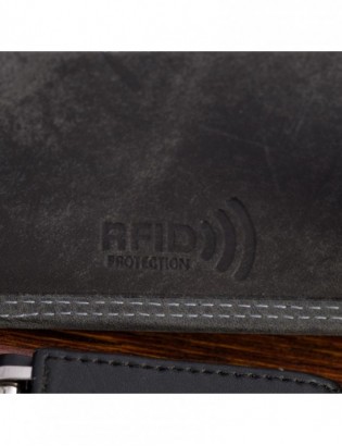 Portfel skórzany męski vintage poziomy klasyczny czarny RFiD Beltimore S50 - zdjęcie 12