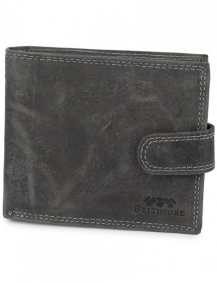 Portfel skórzany męski vintage poziomy klasyczny czarny RFiD Beltimore S50 - zdjęcie 21