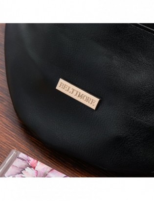 Czarna nerka saszetka damska biodrówka Beltimore eko V19 - zdjęcie 10