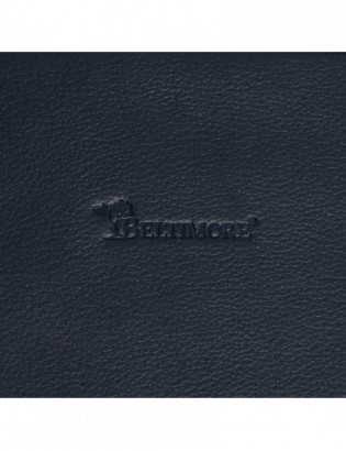 Torba męska skórzana na ramię zgrabna elegancka Beltimore granatowa N37 - zdjęcie 9