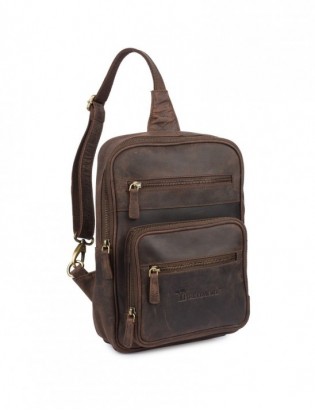 Plecak skórzany saszetka przez ramię crossbody modna 2-komorowa Beltimore N25 - zdjęcie 1