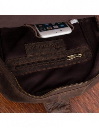 Plecak skórzany saszetka przez ramię crossbody modna 2-komorowa Beltimore N25 - zdjęcie 8