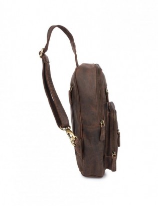 Plecak skórzany saszetka przez ramię crossbody modna 2-komorowa Beltimore N25 - zdjęcie 11