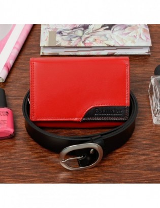 Damski Zestaw skórzany premium pasek portfel P47 - zdjęcie 2