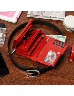 Damski Zestaw skórzany premium pasek portfel P47 - zdjęcie 3