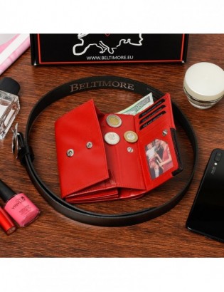 Damski Zestaw skórzany premium pasek portfel P47 - zdjęcie 4