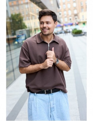 Beltimore męski skórzany pasek szeroki jeans czarny 524 - zdjęcie 2