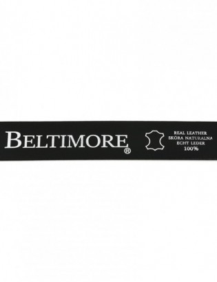 Beltimore męski skórzany pasek szeroki jeans czarny 524 - zdjęcie 13