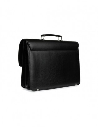 Czarna Beltimore aktówka męska eko skóra elegancka neseser W36 - zdjęcie 3